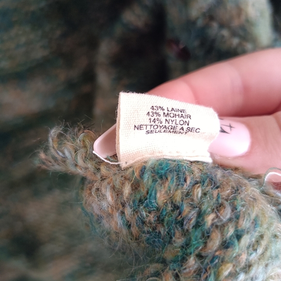 Vintage Green Mohair Anthropologie Sweater - Picture 5 of 7